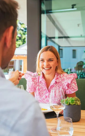 Outdoor lunch at the Hotel Waldrast