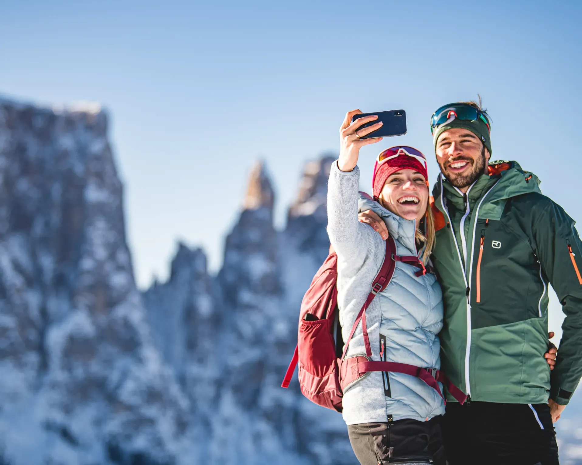 Selfie during a walk in the snow