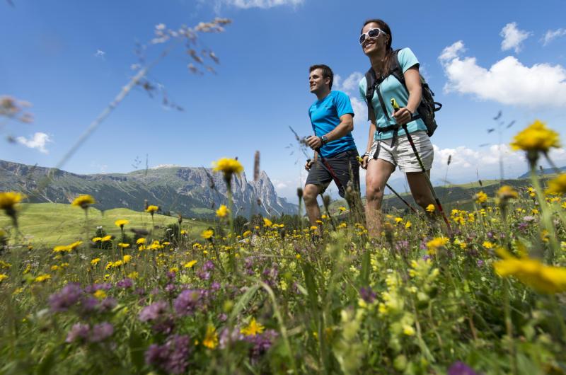 Wandern auf der Seiser Alm beim Wanderurlaub im Wanderurlaub Waldrast Seis